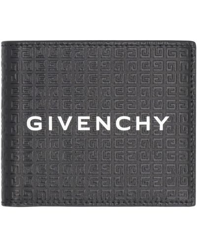 Givenchy Logo Leather Wallet - Gray