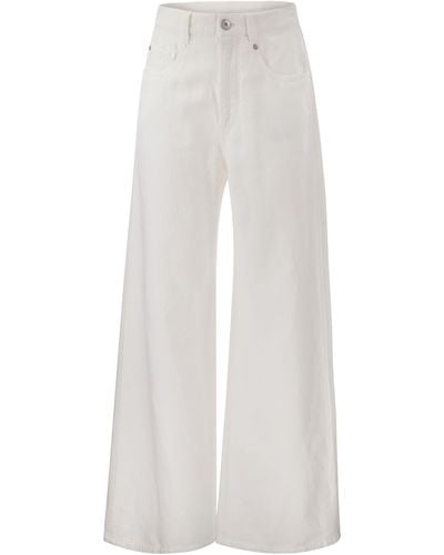 Brunello Cucinelli Relaxed Pants - White