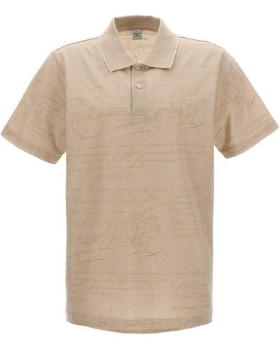 Berluti Scritto Polo Shirt - Natural