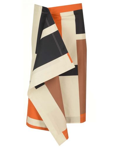 Fendi Multicolour Printed Poplin Skirt