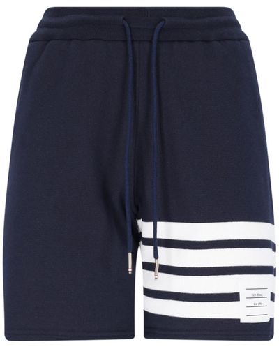 Thom Browne 4-Bar Shorts - Blue