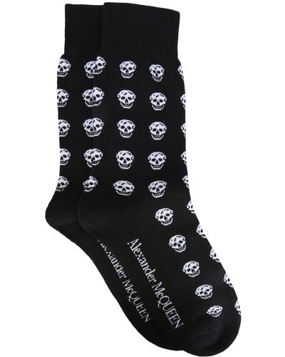 Alexander McQueen Skull Short Sock - Black