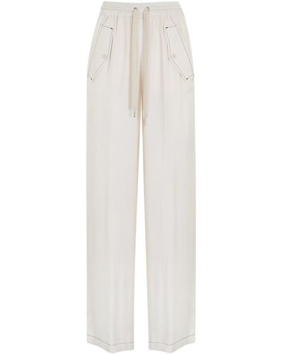 Pinko Perdono Twill Trousers - White