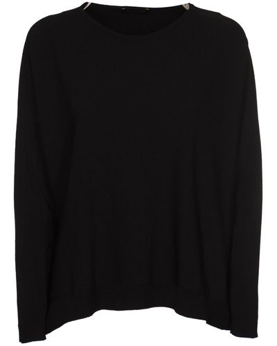 Roberto Collina Round Neck Rib Sweater - Black