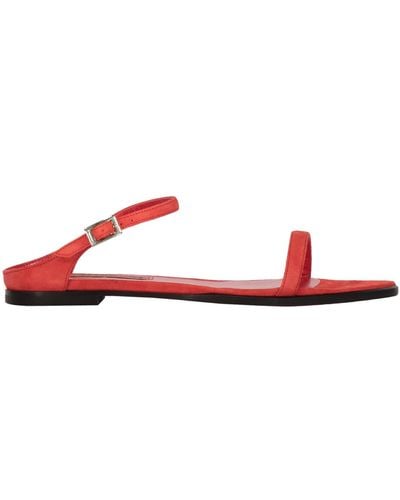 Missoni Leather Flat Sandals - Red