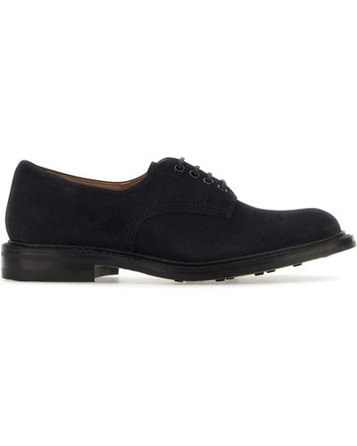 Tricker's Midnight Suede Daniel Lace-Up Shoes - Black