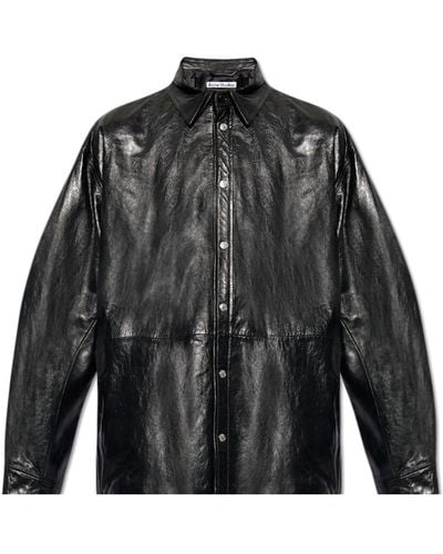 Acne Studios Leather Jacket - Black