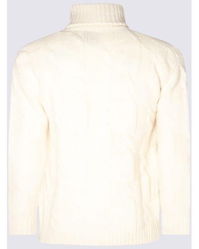 PT Torino Cream Wool Blend Sweater - White