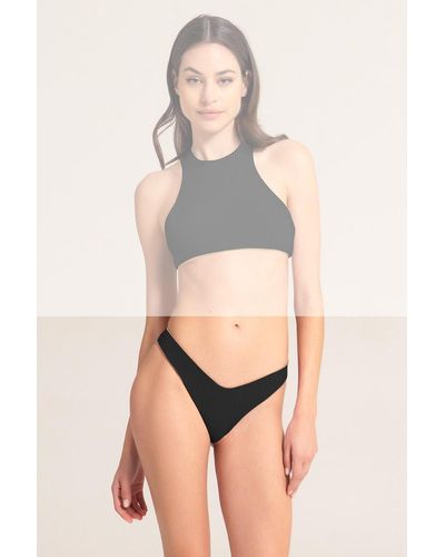 Marion Zimet V-cut Bikini Bottom, Reversible, In Ribbed Recyled Fabric - Multicolor