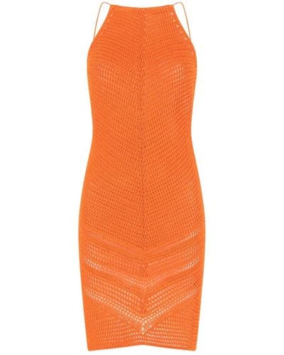 Bottega Veneta Crochet Dress - Orange