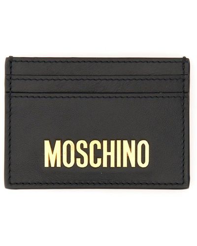 Moschino Card Holder With Logo - Black