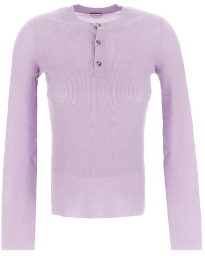 Bottega Veneta Wool Underpinning Top - Purple
