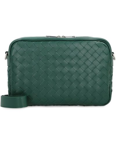 Bottega Veneta Leather Camera Bag - Green