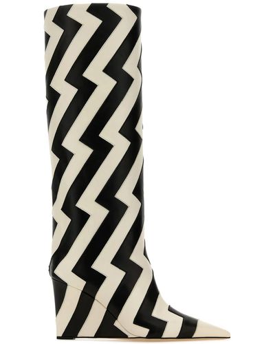 Jimmy Choo Blake 85 Wedge Boots - White