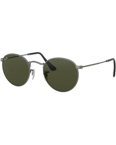 Ray-Ban Round Metal Rb 3447 Sunglasses - Green
