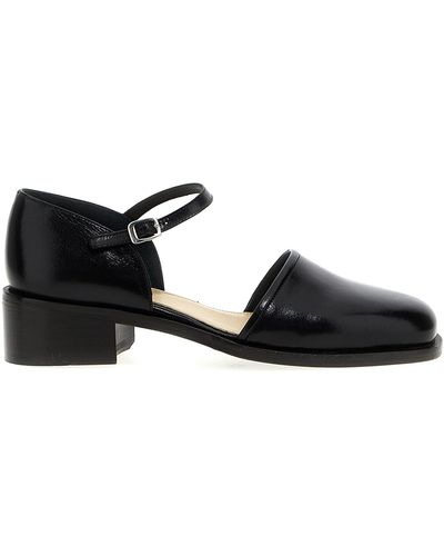 Lemaire Leather Mary Jane Shoes - White