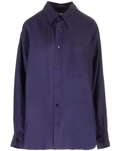 Lemaire Buttoned Long-Sleeved Shirt - Blue