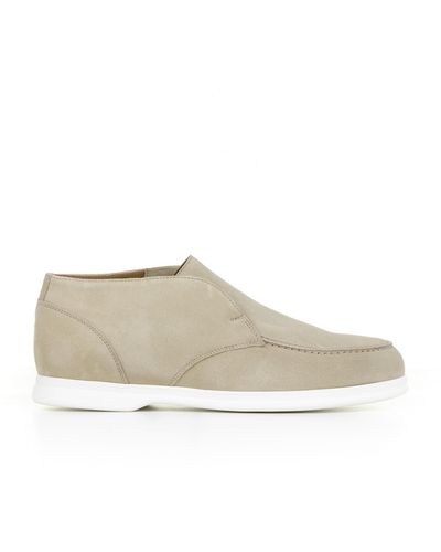 Doucal's Suede Slip-On Ankle Boot - White