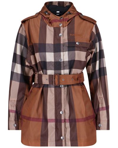 Burberry "field Check" Jacket - Brown