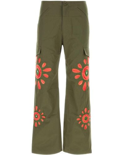 Bluemarble Army Cotton Cargo Pant - Green