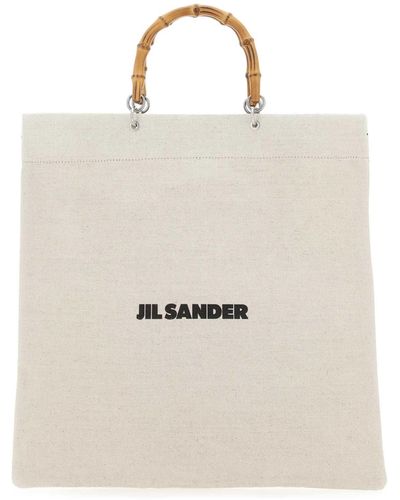 Jil Sander Sand Canvas Handbag - Natural