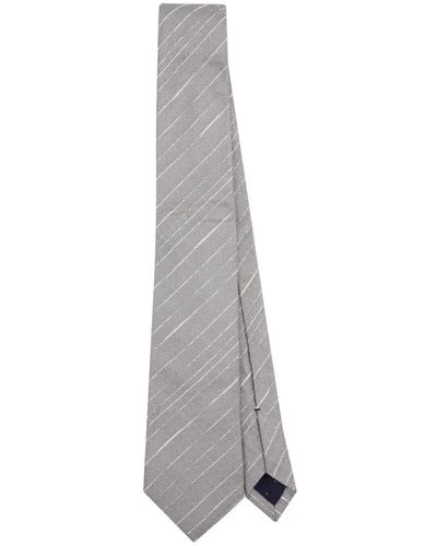 Paul Smith Tie Crepe Stripe Accessories - Gray