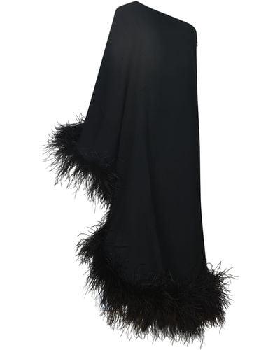 ‎Taller Marmo Fringed One-Sleeve Long Dress - Black