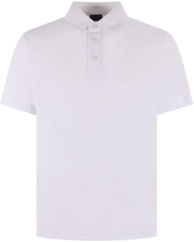 Blauer Polo Shirt - White