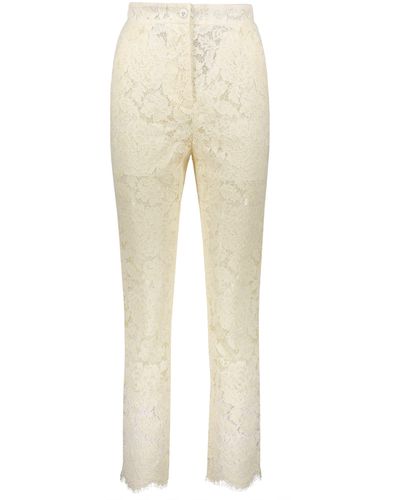 Dolce & Gabbana Lace Trousers - Natural