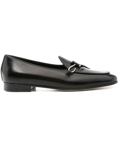 Edhen Milano Black Calf Leather Comporta Loafers