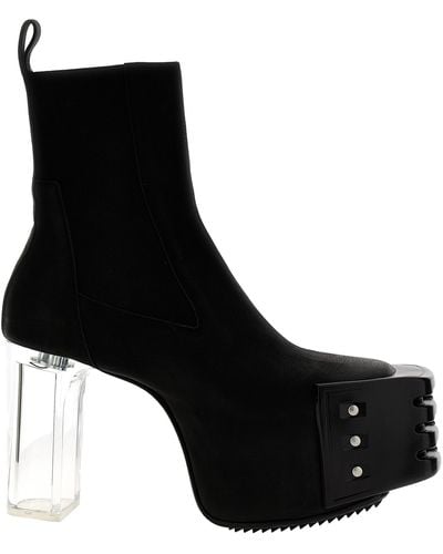 Rick Owens Grilled Platforms 45 Boots, Ankle Boots - Black