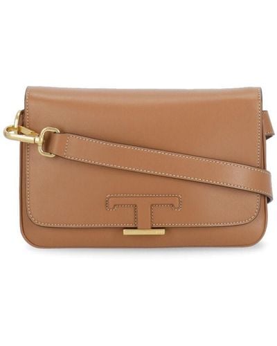 Tod's Mini Pouch With Logo - Brown