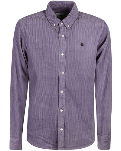 Carhartt Ls Madison Cord Shirt - Purple