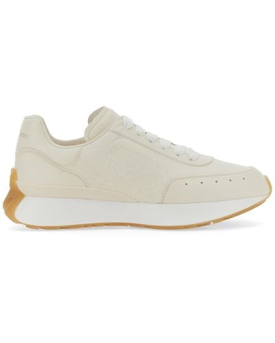 Alexander McQueen Nappa Leather Sprint Runner Sneaker - White
