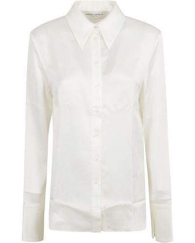 Golden Goose Slim Fit Viscose Shirt - White