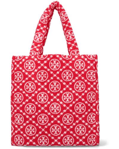 Tory Burch "t-monogram" Terry Tote Bag - Red