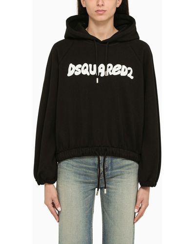 DSquared² Black Hoody With Logo