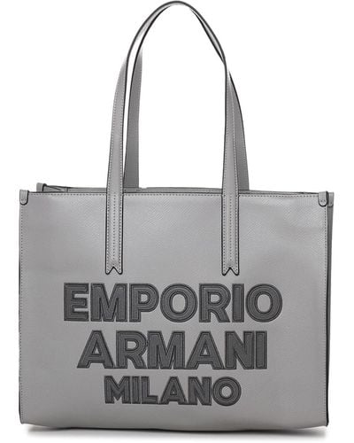 EMPORIO ARMANI: bag in recycled saffiano leather - Black  Emporio Armani  shoulder bag Y4M242 Y020V online at