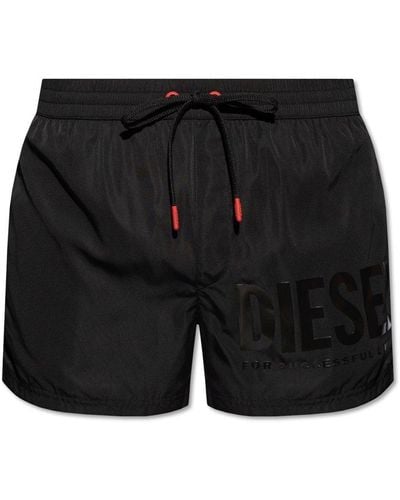 DIESEL Swim Shorts With Logo - Black