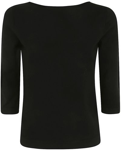 Liviana Conti 3/4 Sleeves T-Shirt - Black
