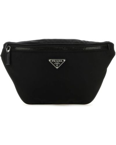 Prada Black Fabric Belt Bag