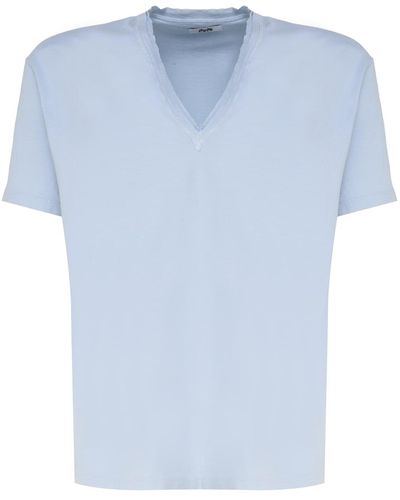 Mauro Grifoni V-Neck T-Shirt - Blue