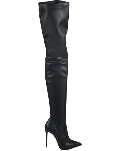 Le Silla Block Heel Over-The-Knee Boots - Black