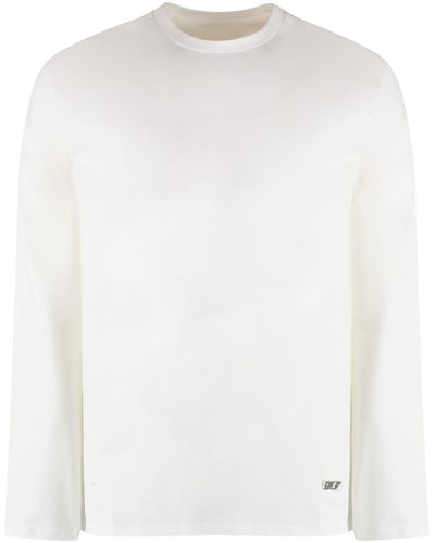 Jil Sander Long Sleeve Cotton T-Shirt - White