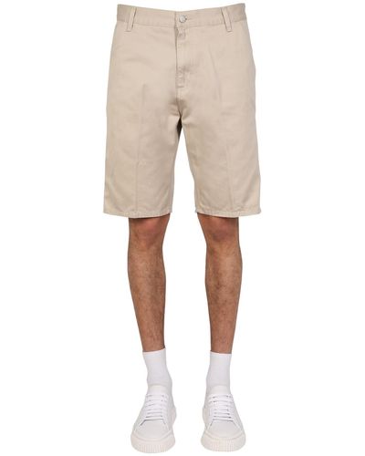 Carhartt Bermuda With Logo Patch - Natural