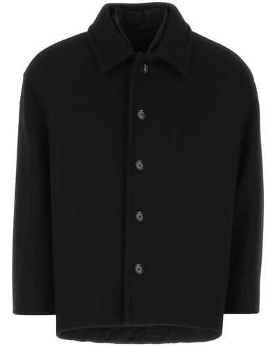 Valentino Garavani Black Wool Blend Coat