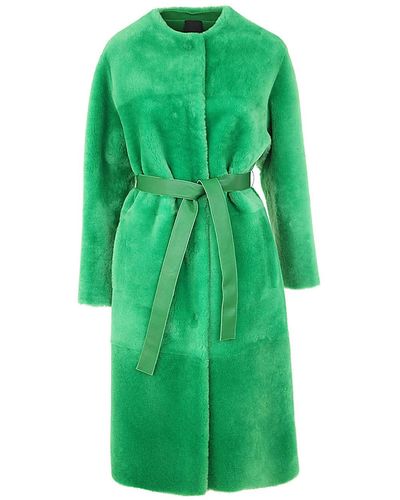 Blancha Shearling Coat - Green