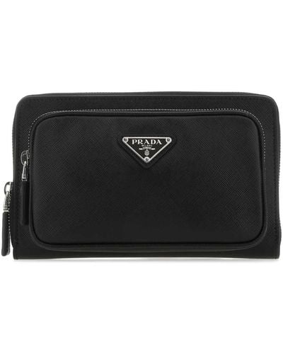 Prada Leather Crossbody Bag - Black