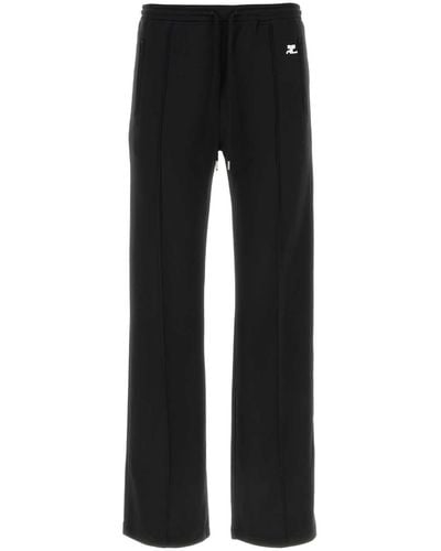 Courreges Polyester Joggers - Black