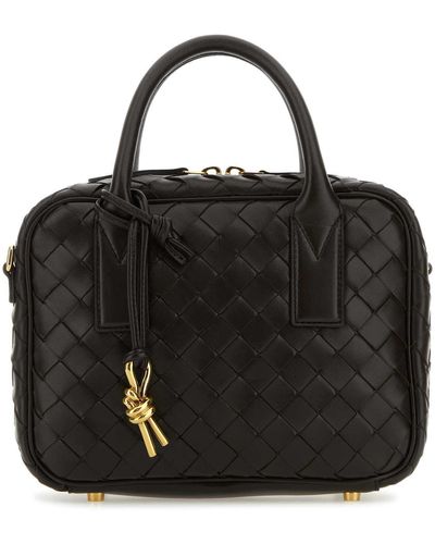 Bottega Veneta Dark Nappa Leather Small Getaway Handbag - Black
